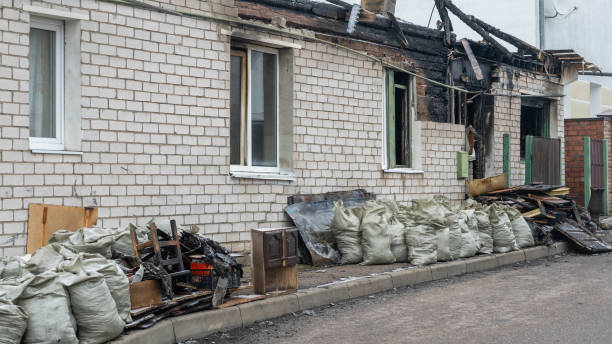 Professional Fire Damage Repair technician working in Flagtown, NJ
